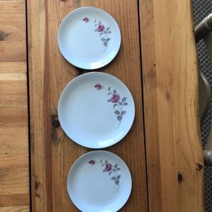 Lennold fine China enchanted rose pattern 1583 two small plates vintage Japan